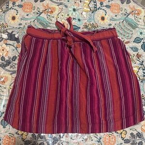 a new day Red and Purple Striped A-Line Skirt